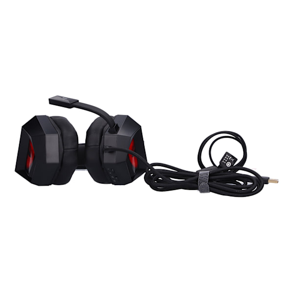 TAIDU Gaming Headset Surround Sound Wired Over Ear LED Hovedtelefon med støjreducerende mikrofon til Xbox One PC