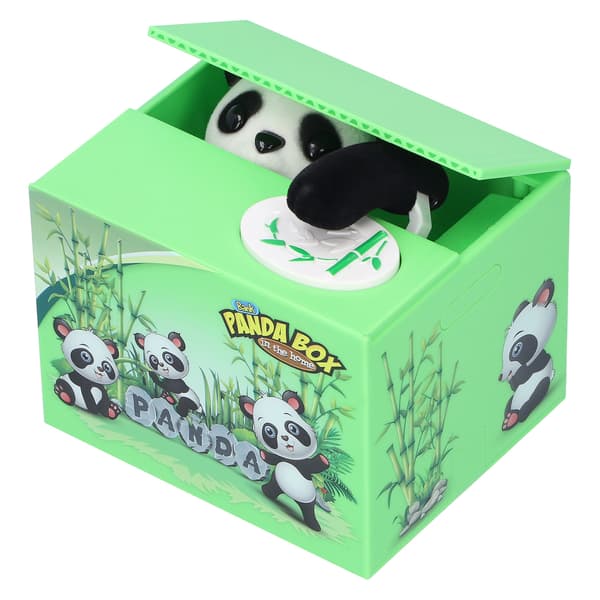 Spargris Valp Söt Stjäla Pengar Panda Barn Djur Elektrisk Sparbössa