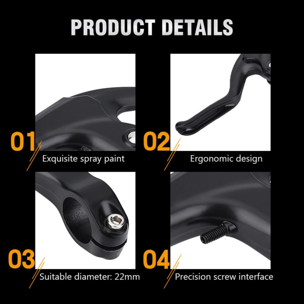 1 par ultralett aluminiumslegering sykkelbremsesett terrengsykkel bremsehåndtak deler (svart)