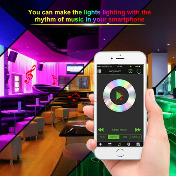 WiFi RGB-controller DC12-24V til farverig LED-strimmel fra Smart Phone APP-kontrol