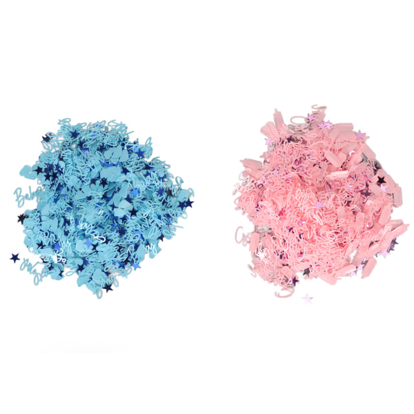 160 g Gender Reveal Confetti Udsøgt genanvendelig Gender Reveal bordkonfetti Pink Blå konfetti til babyshowerfest