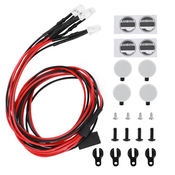 LED-kattokattotelineen valot pyöreä lampunvarjostin sopii Traxxas Trx4/SCX10 II 90046 90047 1/10 RC-autoon4LED