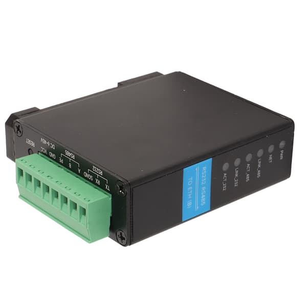 RS485 til RJ45 Ethernet seriell server dobbel kanal skinnemontering 1200 til 115200bps RS232 til RJ45 Ethernet-modul