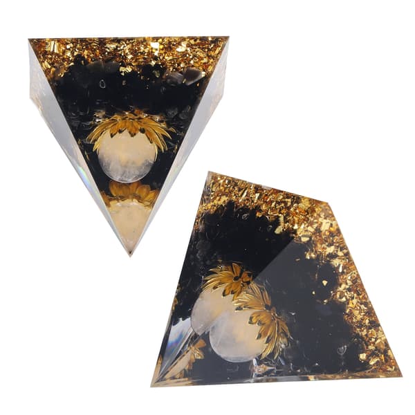 Orgon Healing Pyramide Energi Balansering Positiv Kraft Stein Pyramide Dekorasjon for Meditasjon Soverom Kontor