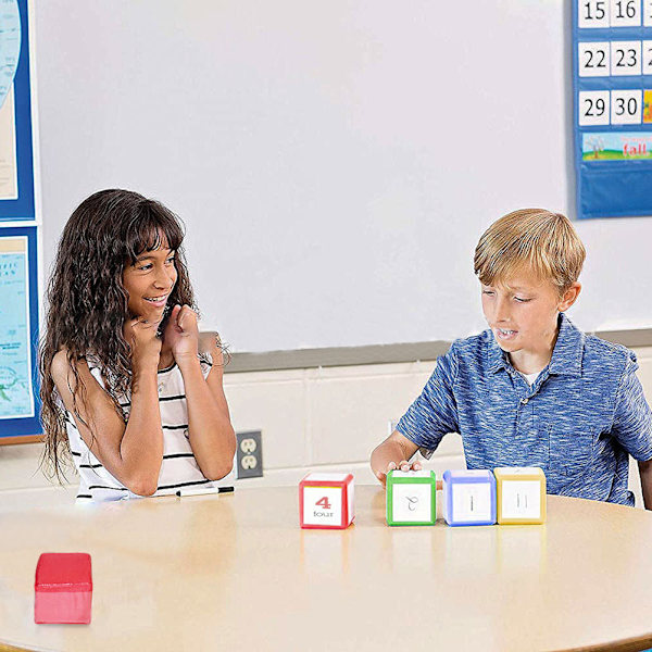 Barns DIY utdanningsspilling terninger fargerik lommefoto lomme skumstabling blokker pedagogiske leker