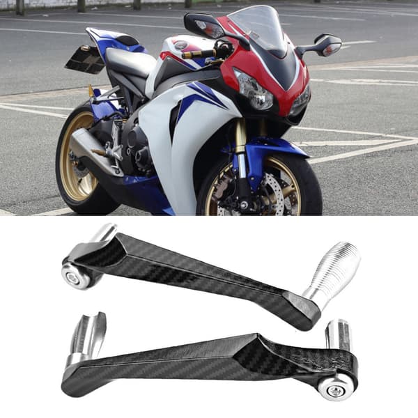 7/8 tums universal bromsskydd för motorcykelstyre i aluminiumlegering (silver)