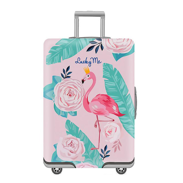 Pink Flamingos elastisk kuffertbetræk til 26-28 tommer bagage: rejsebeskyttelsestaske