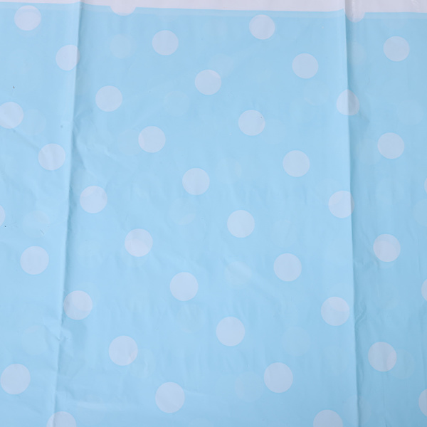 Engangs PVC Dots borddæksel Hjem Party Dekoration Farverig dug (blå)