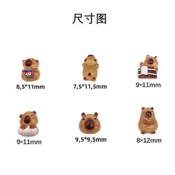 20 stk. Søde Akvatiske Delfin Neglekunst Resin Kawaii Cabochon Til Negledekorationer DIY Manicure Tilbehør 20 stk. WSP-003-20