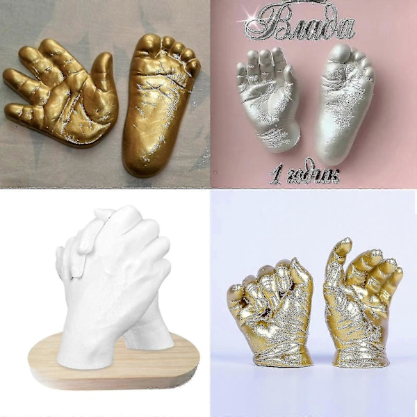 Håndstøbningssæt til par - DIY Gipsstatue Støbesæt til håndholdende håndværk