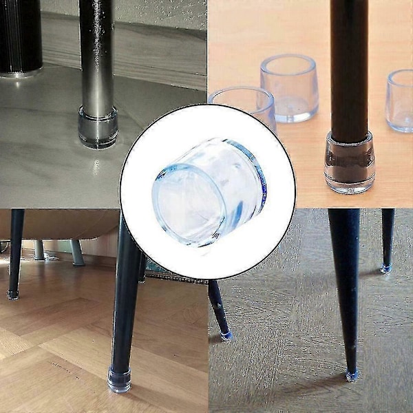 Laadukkaat Kirkkaat Silikonityynyt Pöydän Tuoleille - Lattiasuojasarja 16kpl 16mm