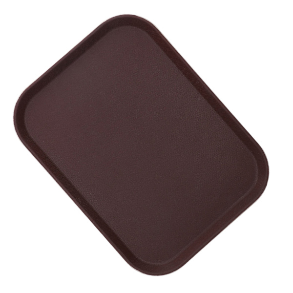 Rund serveringsbakke skridsikker gummi hærdet glasfiber varmebestandig bred anvendelse rund bakke til restaurant bar 40x30cm rektangulær