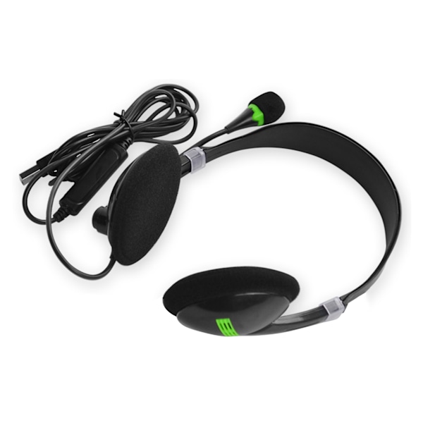 USB-headset med mikrofon, støjreducerende computerheadset til erhvervskaldcenter og kontor