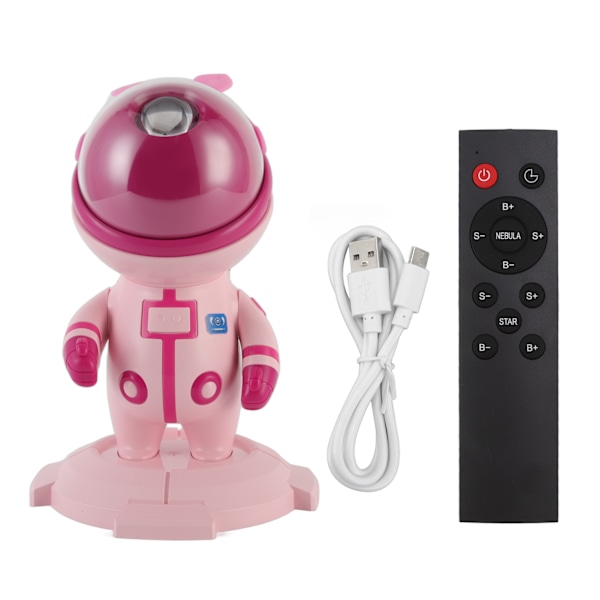 Stjerne LED natlys projektor USB astronaut stjerne projektor lampe RGB ambient projektionslys børns fødselsdagsgave lyserød