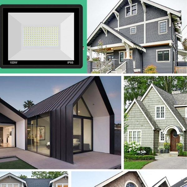 1 enhed 20W LED-projektør med høj lysstyrke med 1328 Lumens IP66 Cool White 6000K lineær belysning