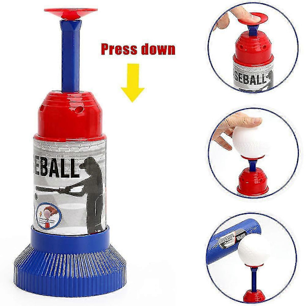 Tmall Barns Handtrycks Baseball Bollkastare Maskin Kit Barn Utomhussporter Skalbart Basebollträningsset F R