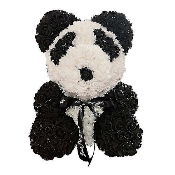 Dropshipping 40cm Rosbjörn Hjärta Konstgjord Blomma Ros Teddybjörn För Kvinnor Alla Hjärtans Dag Bröllop Födelsedag Julklapp Panda 40CM