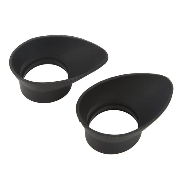 Vikbara gummiögonmusslor - 2 st, 27 mm innerdiameter - för mikroskop, teleskop, okulära instrument