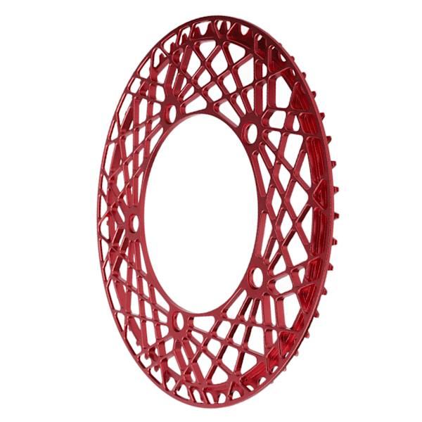 BOLANY Sykkelkranksett i aluminiumlegering, sammenleggbar sykkelkranksettplate for 130 BCD 53TAnode rød