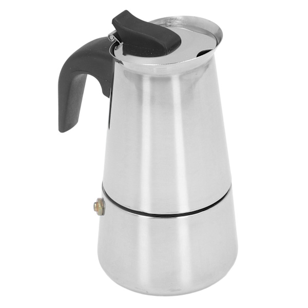 Klassisk kaffekande i rustfrit stål Manuel Classic Cafe Moka Cafe-kandemaskine til hjemmekontorbrug 2 doser 100 ml