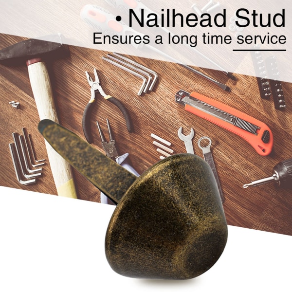 50 stk læder håndtaske håndtaske keglefødder Nailhead Stud Spike Supplies 15mm
