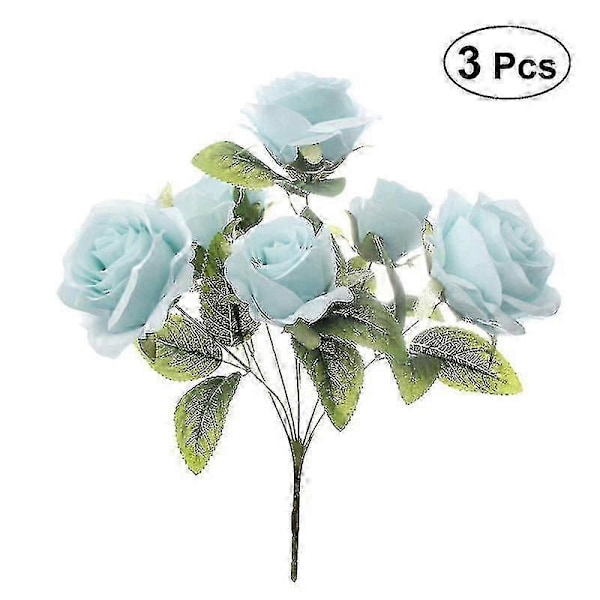 3 st konstgjorda växtdekorationer, Konstgjord Ros Silkesblomma