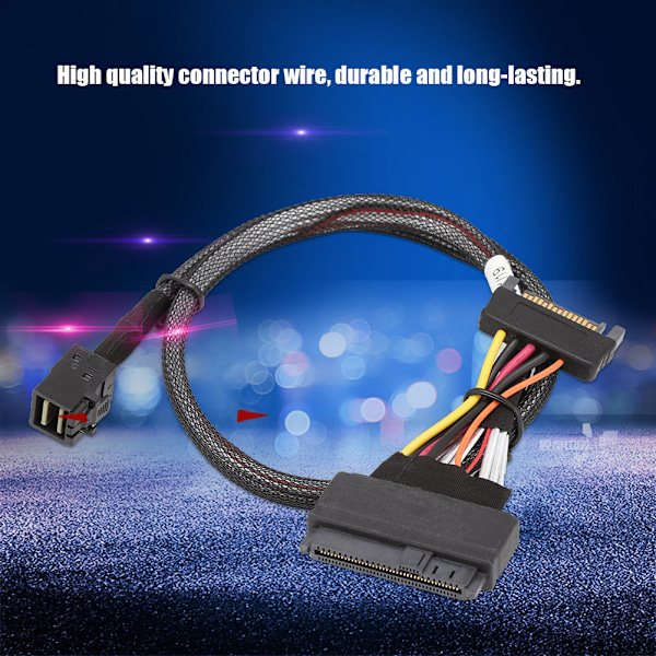 Mini SAS SFF-8643 - SFF-8639 U.2 4CH liitäntäjohto Intel 750 P3700 / PM963 SSD:lle