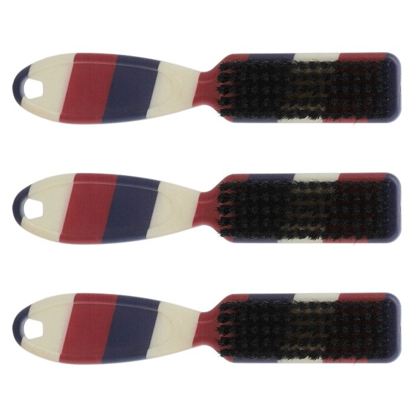 3stk myk skjeggblekningsbørste Ergonomisk håndtak skjeggstyling rengjøringsbørste for skjønnhetssalong hjem