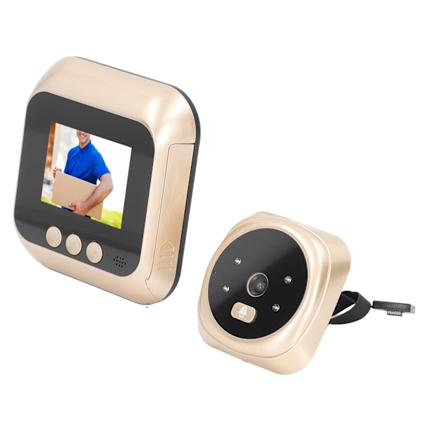 Digital Door Viewer 2,4 tommer kighulskamera IR nattesyn 135 grader vidvinkel videodørklokke intercom