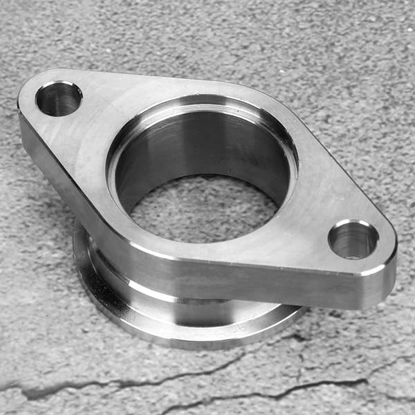 SS304 rustfritt stål 1,5 tommer 2-bolts til MVS VBand Wastegate-adapterflens