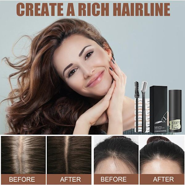 One Step Eyebrow Stamp Shaping Kit Eyebrow Powder Stamp Makeup Langvarig Byggbar Eyebrow Makeup