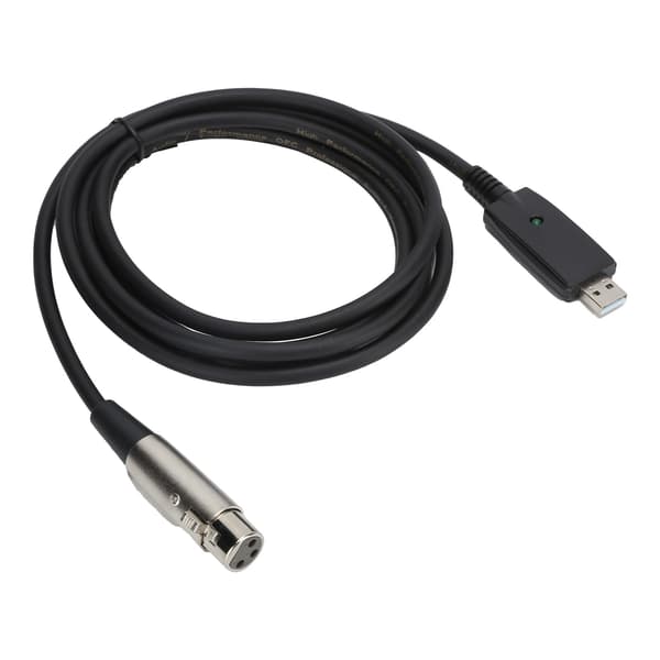 JORINDO 3 meter USB til XLR-kabel han til 3-bens hun mikrofonkabel forlængerledning