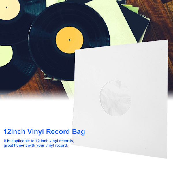 20 kpl 12 tuuman vinyylilevykannen antistaattinen CD- case cover sisälaukulla