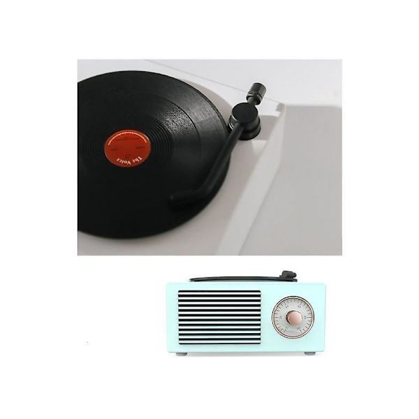 Uusi Atomic Bluetooth-kaiutin Retro Vinyylisoitin Stereo Toimisto Langaton Luova Monitoiminen Mini Pieni Kaiutin Pinkki