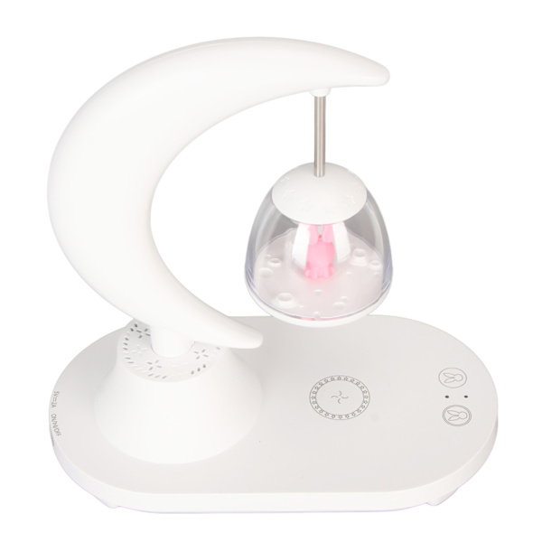 LED-nattlampa trådlös laddning bord BT-högtalare touch switch 8 färglägen barnläsning natt för familjekontor sovsal