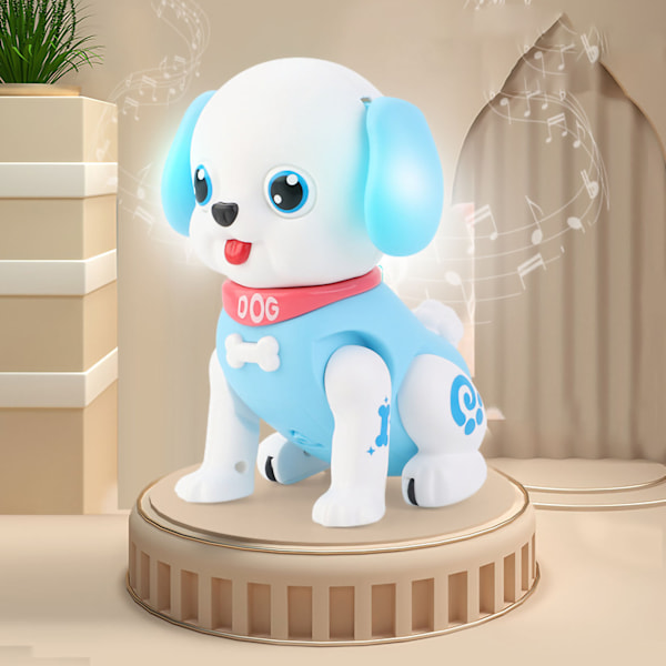 Robot Dog Toy Walking Barking with Light Electronic Dog Pet Toy for Kids Girls Boys Blue