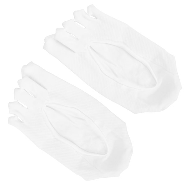 Tåstrumpor för kvinnor No Show Lågskurna tunna, halkfria osynliga sockor med andas och Gel TabWhite