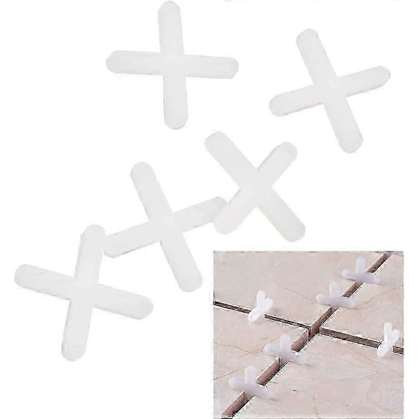Förpackning med 2500 Kakelkryss 3.0mm Plattkryss Plast Korsformade, för Exakt Kakelpositionering DIY