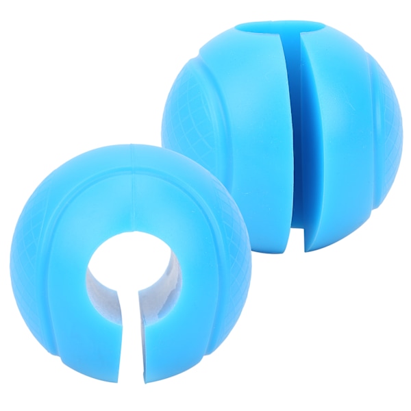 2 stk Hantelgrep Runde Tykke Silikon Hantel Adapter Baller Hantelgrep Hånd Wrap BallBlå