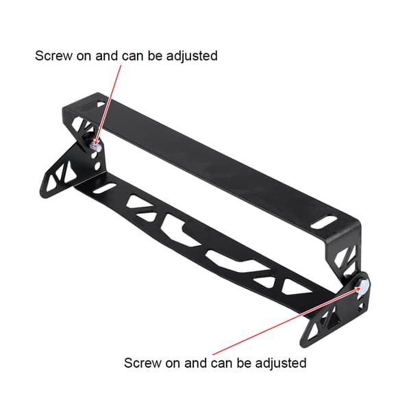 Universal Bil Styling Aluminium Nummerpladeramme Justerbar Racing Nummerpladeholder Sort