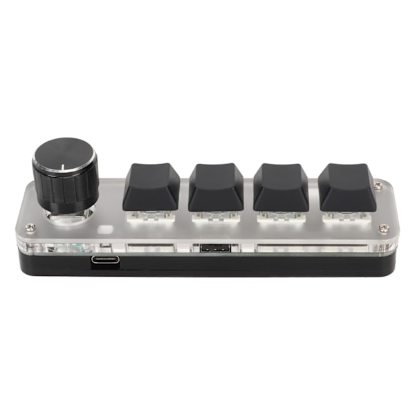USB Mini 4 Tastatur tastatur med Knop Blå Switch RGB Baggrundsbelysning Dual Mode Connection DIY Programmerbart Makro Mekanisk Tastatur