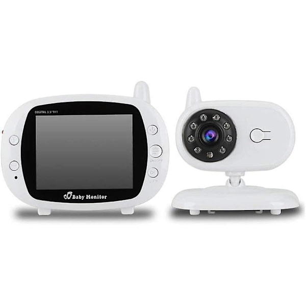 Digital trådløs babyalarm med 2,4 GHz WiFi-sikkerhedskamera - 3,5\" skærm, tovejslyd, 70° vidvinkel, nattesyn