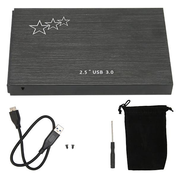 USB3.0 til SATA HDD-kabinett 2,5 tommer USB3.0 til SATA-støtte UASP 3 TB Maksimalt 6 Gbps bredt kompatibel harddiskdeksel