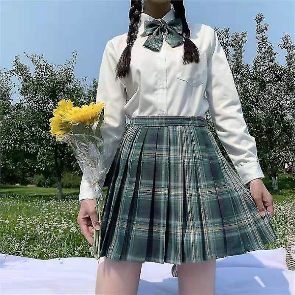 Embroidered Shirt and Pleated Skirt Set for JK Uniform XXL Letter from the Forest