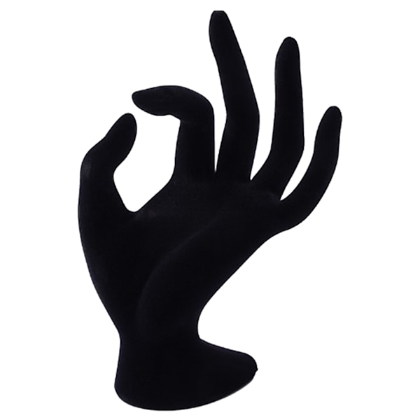 Mannequin Hand Smyckesdisplay Stativ Hållare Butik Harts Svart Elegant Armband Halsband Ring Stöd