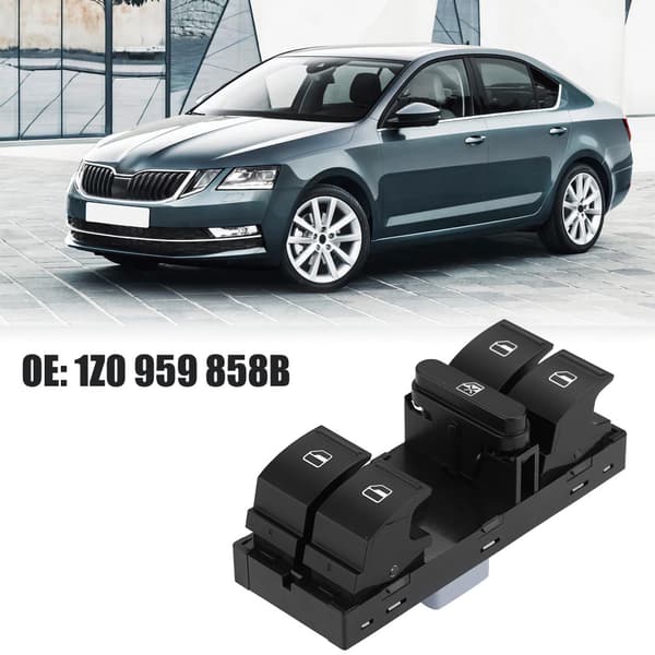 Elektrisk hovedvindusbryter for Skoda Fabia Octavia SuperB 1Z0 959 858B