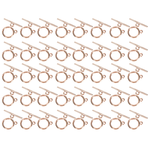 40 sett legering OT-spenne DIY-pynt armbånd halskjede tilbehør smykkelaging forsyninger rosegull