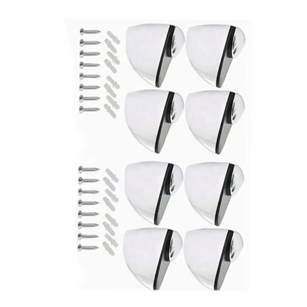 8 stk. glas klemmeholder til rammer hylde zink legering justerbar laminat plade beslag stik