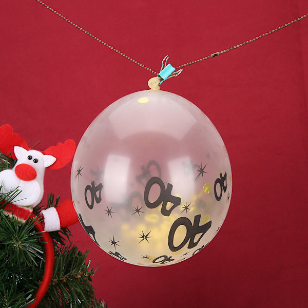 10 st latex transparenta ballonger med nummer 40 mönster för födelsedagsfest bröllopsdag dekorera gyllene paljetter