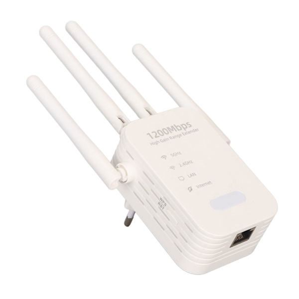 WiFi-forstærkere Signal Booster 4 eksterne antenner Dual Band WiFi AP Range Extender Signalforstærker EU-stik 100-240V EU-stik